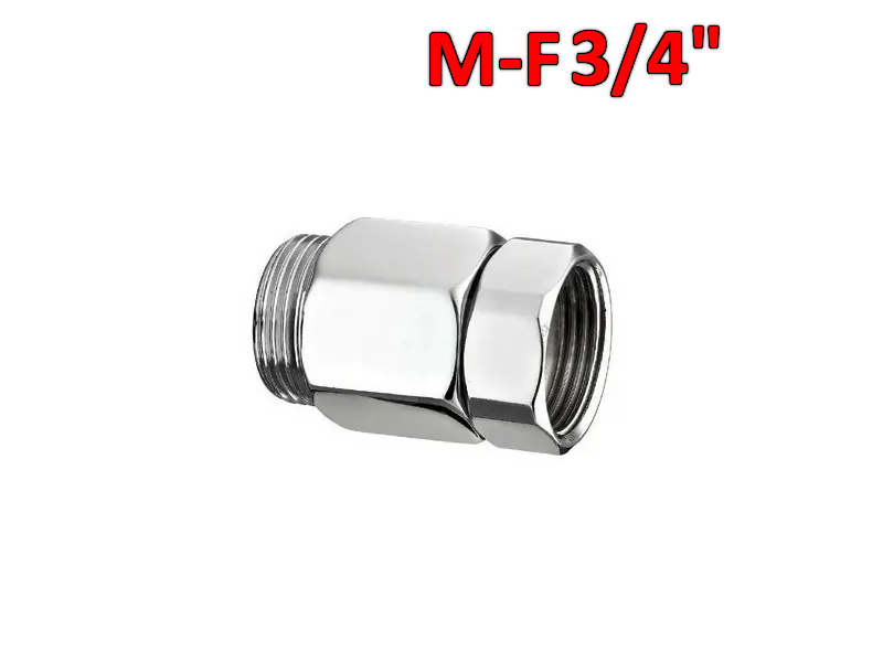 Prolunga retrogruppo a parete M-F 3/4'' calotta girevole ottone cromo