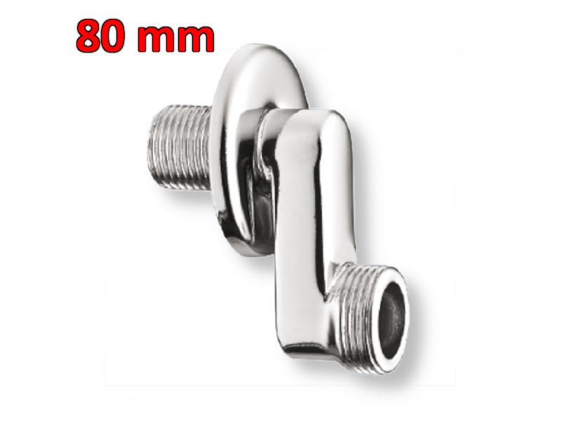 Eccentrico prolungato 80 mm - 1/2'' x 3/4'' M-M cromato per miscelatore parete