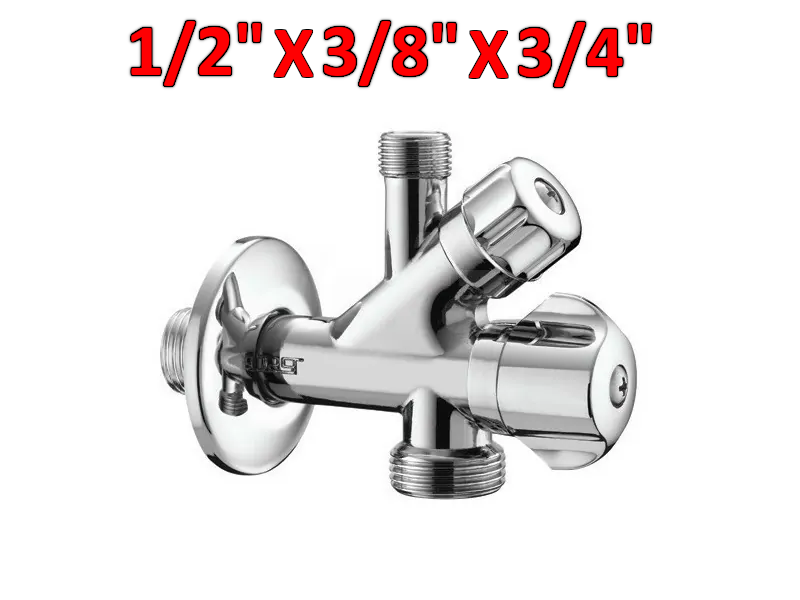 Rubinetto sottolavabo 1/2'' x 3/8'' x 3/4'' attacco lavastoviglie , lavatrice