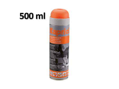 Spray fluorescente arancione 500 ml KAPRIOL - per tracce su parete cantiere