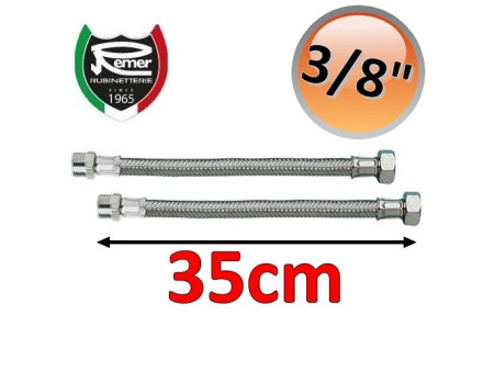 Coppia tubi flessibili acqua FLEXITALY 35cm - 3/8 maschio femmina