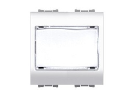 Pulsante con portanome bianco 1P 16A 230V AC ? P32,5 mm - Feb Elettrica