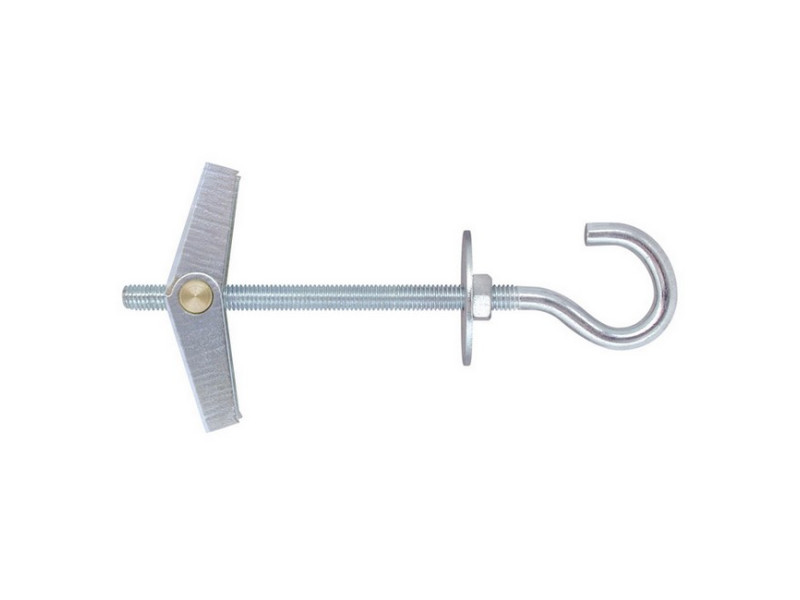 Tassello ad ancora con gancio ad occhiolo aperto M6