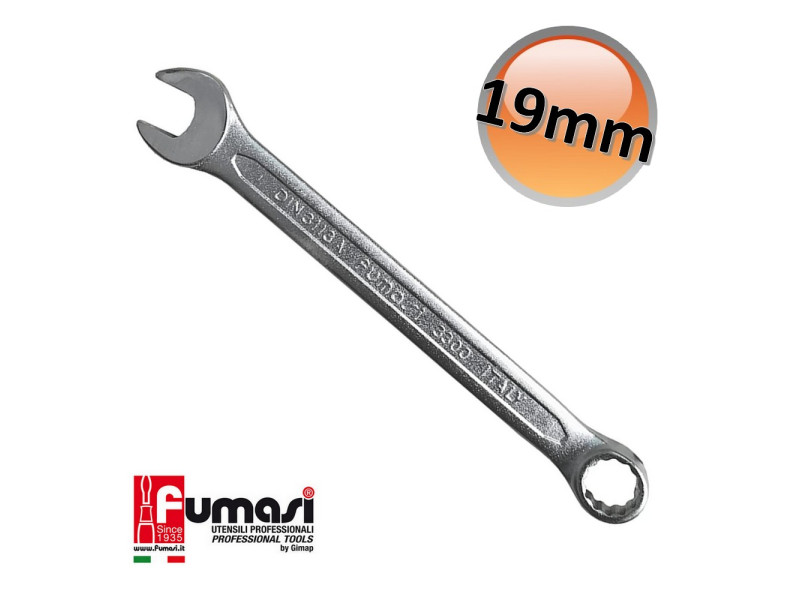 Chiave fissa a stella combinata da 19 mm in acciaio cromo vanadio