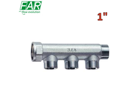 3350 - Collettore 1'' M-F 3 vie componibile interasse 36 mm - FAR
