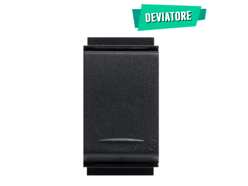 Deviatore Unipolare Nero 10A 250V compatibile con Bticino Living Classic - Feb Elettrica